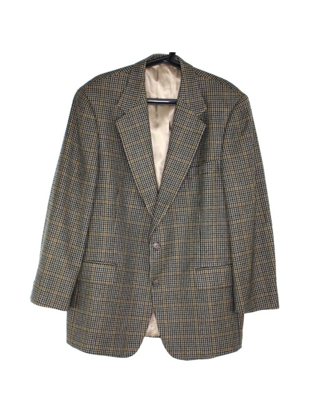 Vintage Brooks Brothers Mens 43 R Houndstooth 2 Button Sport Coat Jacket O1015